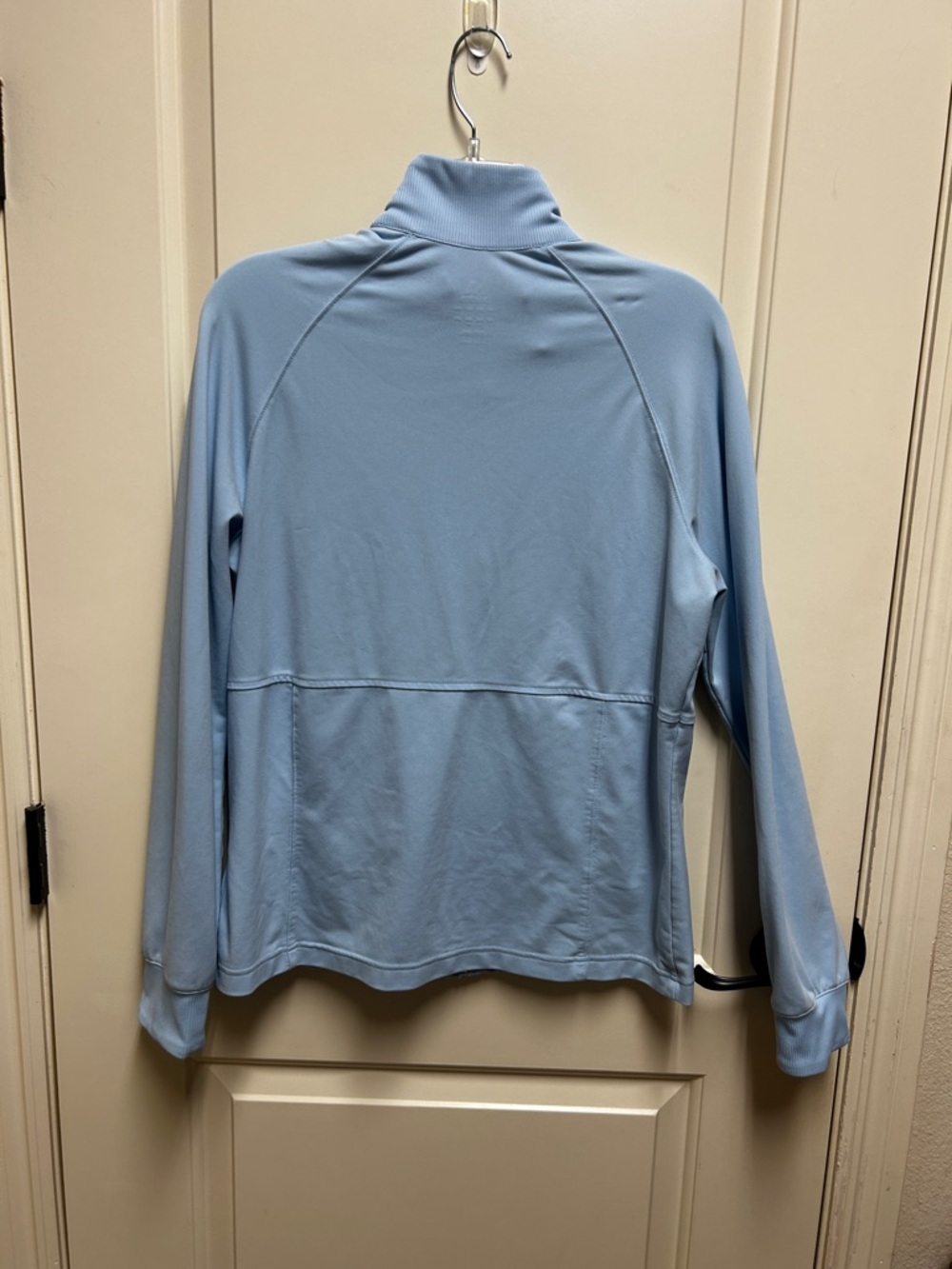 Adidas Women's Light Blue Full-Zip Performance Jacket, Size L - Picture 6 of 7